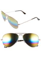 Women's Ray-ban Large Icons 62mm Aviator Sunglasses - Yellow Multi Rainbow