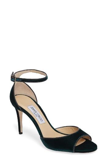 Women's Jimmy Choo Ankle Strap Sandal Us / 35eu - Green