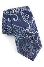 Men's Nordstrom Men's Shop Bryce Paisley Silk Tie, Size - Blue