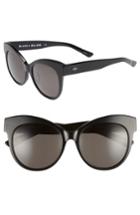 Women's Blanc & Eclare Paris 55mm Polarized Cat Eye Sunglasses - Black