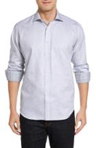 Men's Bugatchi Classic Fit Houndstooth Sport Shirt - Metallic
