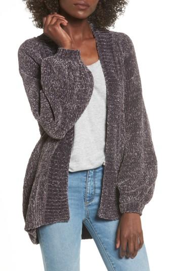 Women's Leith Chenille Blouson Cardigan - Grey