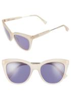 Women's Derek Lam 'lenox' 53mm Cat Eye Sunglasses - Matte Nude Crystal