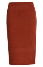 Women's Leith Midi Pencil Skirt, Size - Brown