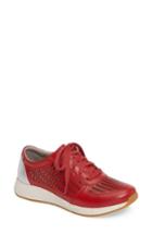 Women's Dansko Charlie Perforated Sneaker .5-7us / 37eu M - Red