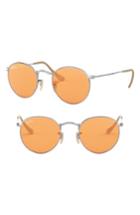 Women's Ray-ban Retro Inspired Round Metal Sunglasses - Orange