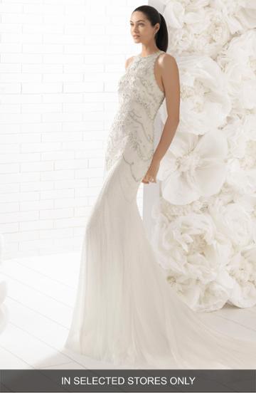 Women's Rosa Clara Vega Mermaid Gown, Size - White