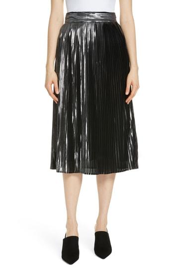 Women's Ba & Sh Palace Micropleat Metallic Skirt - Metallic