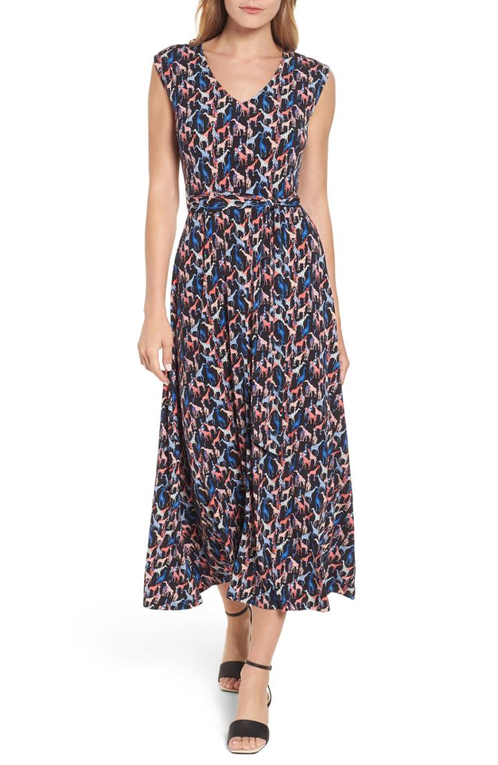 Women's Chaus Tie Waist Print Maxi Dress