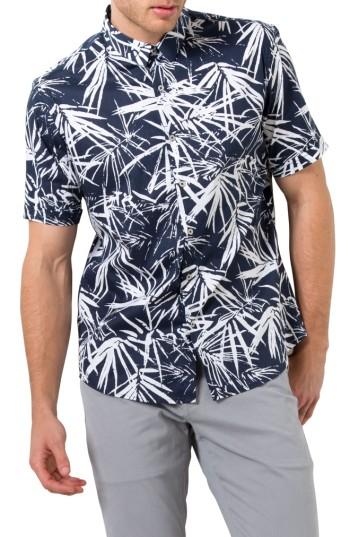 Men's 7 Diamonds Revelation Sunday Print Woven Shirt - Blue