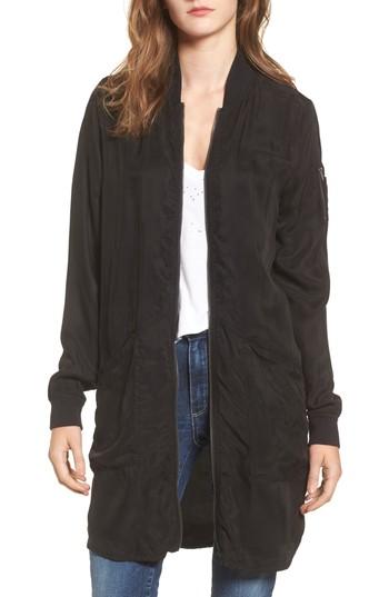 Women's Rvca Space Traveler Longline Bomber Jacket