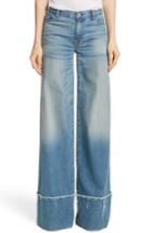 Women's Nili Lotan Savina Wide Leg Jeans - Blue