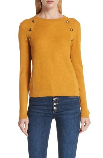 Women's Veronica Beard Pearson Merino Wool Sweater - Yellow
