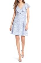 Women's Soprano Ruffle Lace Wrap Dress - Blue