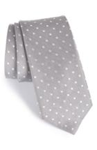 Men's The Tie Bar Dotted Dots Silk & Linen Tie