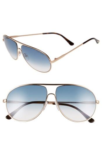 Women's Tom Ford 'cliff' 61mm Aviator Sunglasses -