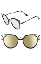 Women's Circus By Sam Edelman Satellite 60mm Cat Eye Sunglasses - Black