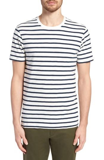 Men's J.crew Deck Stripe Slub Cotton T-shirt - White