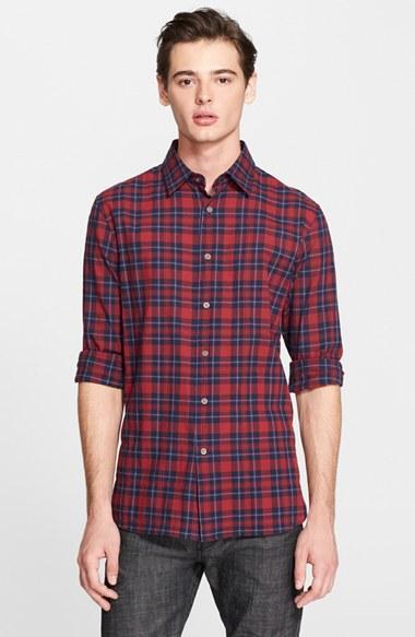 Men's John Varvatos Star Usa Trim Fit Check Sport Shirt