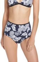 Women's Seafolly Royal Horizon High Waist Bikini Bottoms Us / 8 Au - Blue