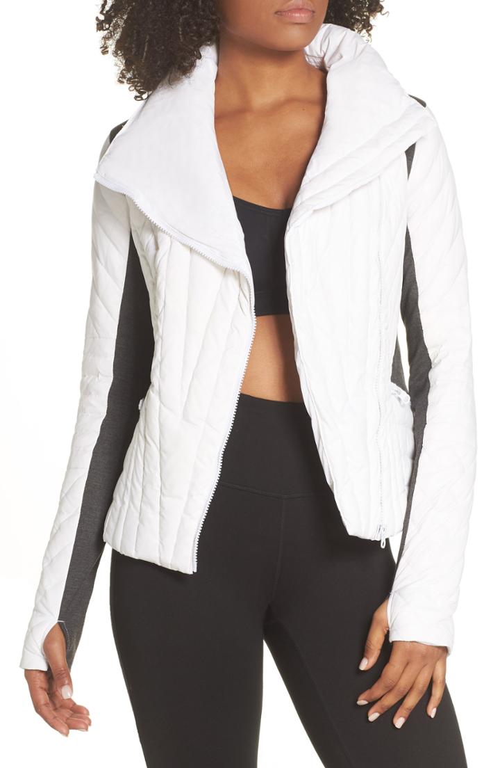 Women's Blanc Noir Motion Panel Down Puffer Jacket - White
