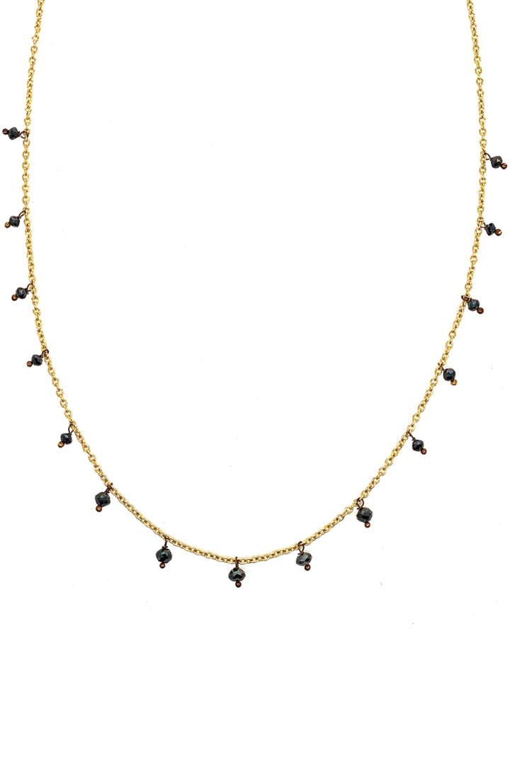 Women's Sethi Couture Black Diamond Drop Necklace
