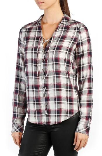 Women's Paige Clea Plaid Silk Shirt