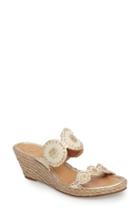 Women's Jack Rogers 'shelby' Whipstitched Wedge Sandal .5 M - Beige