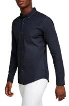 Men's Topman Oxford Shirt, Size - Blue