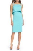 Women's Badgley Mischka Embellished Jersey Popover Dress - Blue