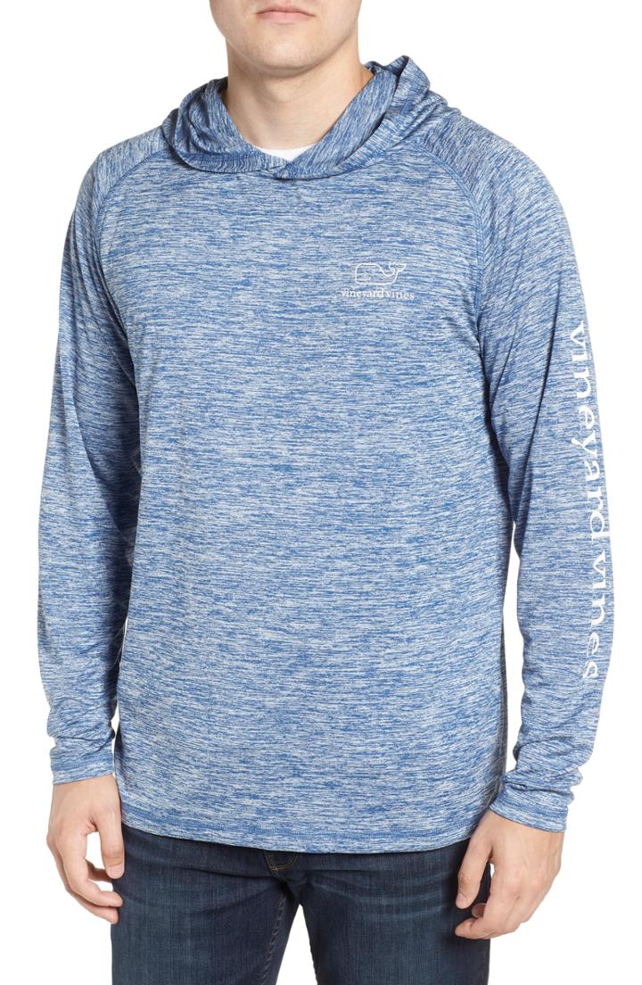 Men's Vineyard Vines Regular Fit Jersey Hoodie, Size - Blue