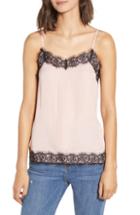 Women's Love, Fire Satin & Lace Camisole - Pink