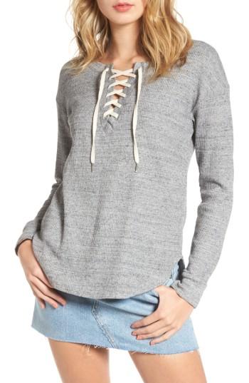 Women's Splendid Lace-up Thermal Top