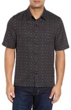 Men's Nat Nast Cocktails Classic Fit Silk Blend Sport Shirt - Black