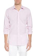 Men's Ledbury Edmunton Slim Fit Linen & Cotton Shirt .5 37 - Purple
