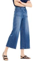 Women's J.crew Point Sur Wide Leg Crop Jeans - Blue