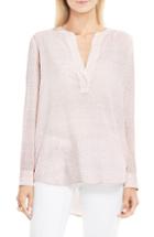 Women's Two By Vince Camuto Delicate Etching Split Neck Blouse