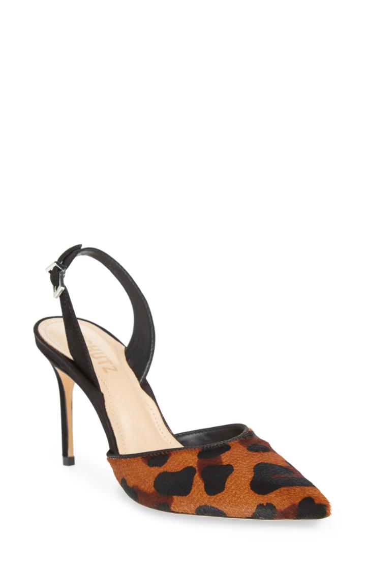 Women's Schutz Eliot Genuine Calf Hair Pump .5 M - Black