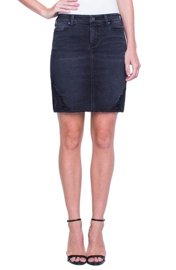 Women's Liverpool Slit Hem Skirt - Black