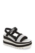 Women's Pelle Moda Bonnie6 Embellished Sandal .5 M - Black