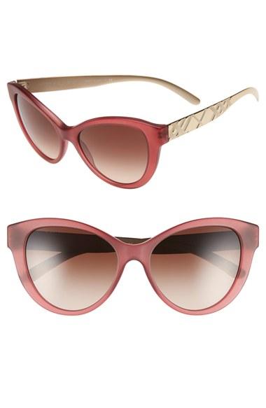 Women's Burberry 56mm Cat Eye Sunglasses - Matte Red