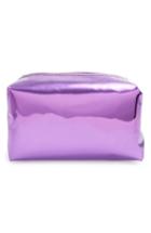 Yoki Bags Metallic Cosmetics Bag, Size - Purple