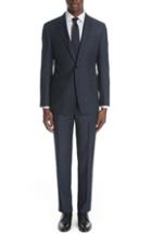 Men's Emporio Armani G-line Trim Fit Plaid Virgin Wool Suit