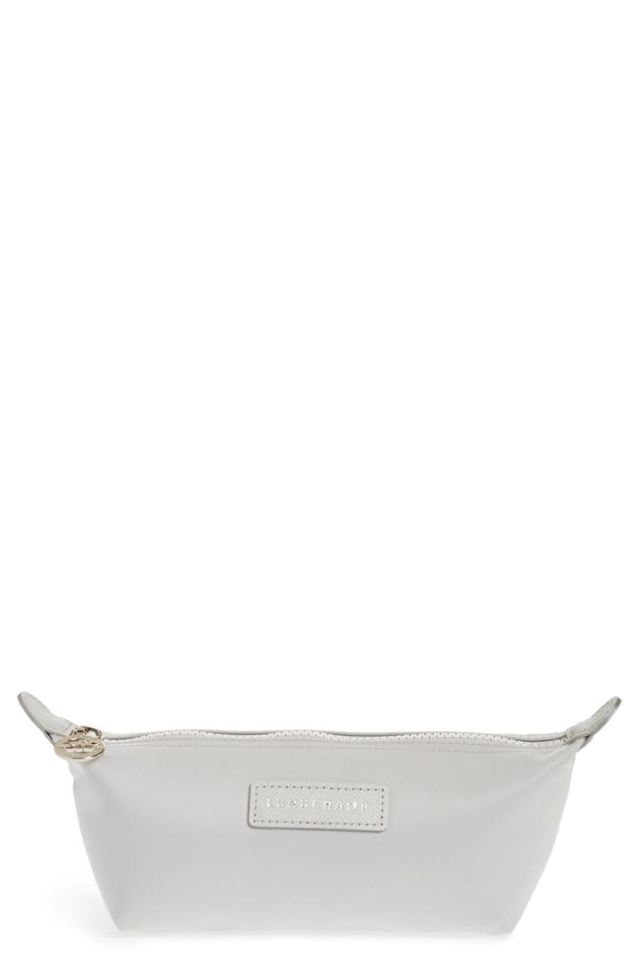 Longchamp 'neo' Nylon Cosmetics Bag, Size - Silver