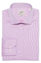 Men's Armani Collezioni Slim Fit Micro Texture Dress Shirt .5 - Pink