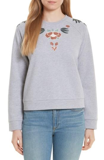 Women's Rebecca Minkoff Jennings Embroidered Sweatshirt - Grey