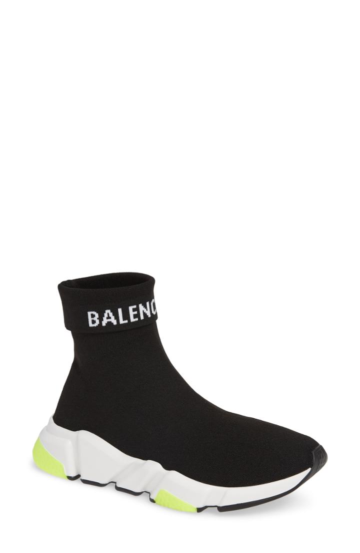 Women's Balenciaga Hi Speed Logo Sock Sneaker Us / 41eu - Black