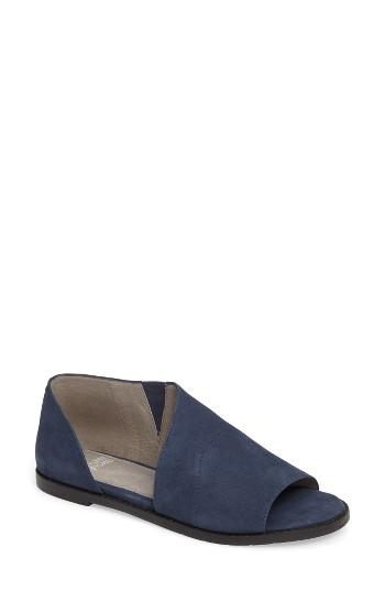 Women's Eileen Fisher Dove Open Toe Flat M - Blue