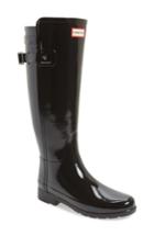 Women's Hunter Original Refined High Gloss Rain Boot M - Black