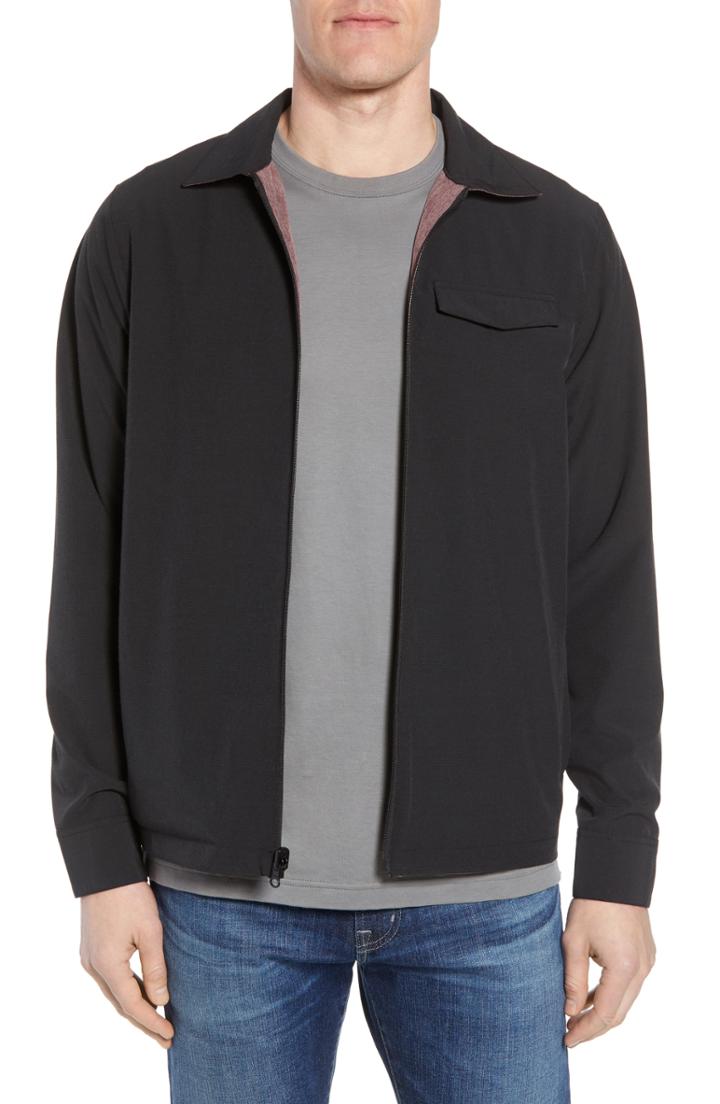 Men's Travis Mathew Battery Reversible Jacket, Size - Black